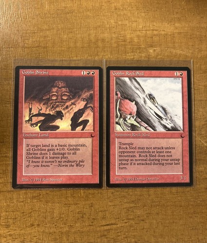 MTG ✨GOBLIN SHRINE & GOBLIN ROCK SLED SET ✨The Dark NM/M