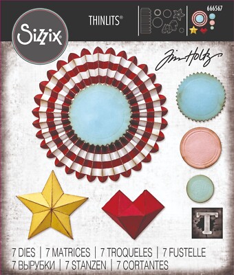 Tim Holtz ''VAULT ROSETTES'' Sizzix Thinlits Cutting Dies Spring 2024