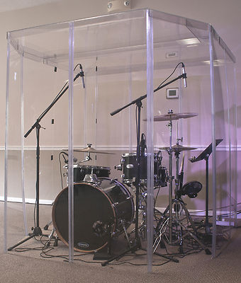 DRUM BOOTH Sound Booth  FULLY ENCLOSED WITH A DOOR