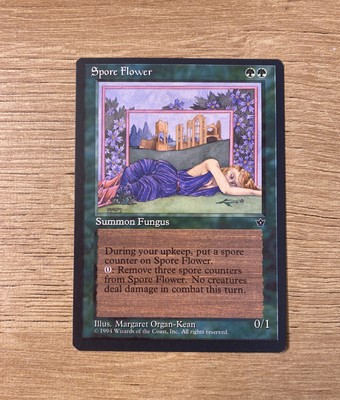 Spore Flower OC Off Center Fallen Empires NM Green Uncommon MAGIC GATHERING CARD