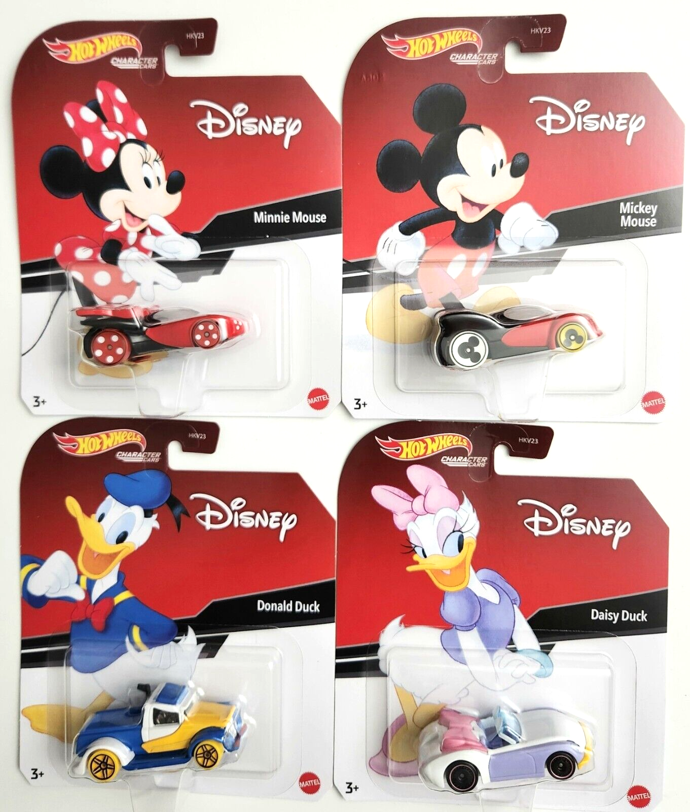 Hot Wheels Daisy Donald Mickey Minnie 2023 Disney Character cars
