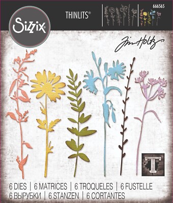Tim Holtz ''VAULT WILDFLOWERS'' Sizzix Thinlits Cutting Dies Spring 2024