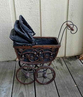 antique metal stroller
