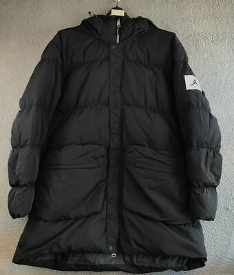 NWT Nike Jordan Essential Statement Parka Jacket Men's Size XXL Black Puffer