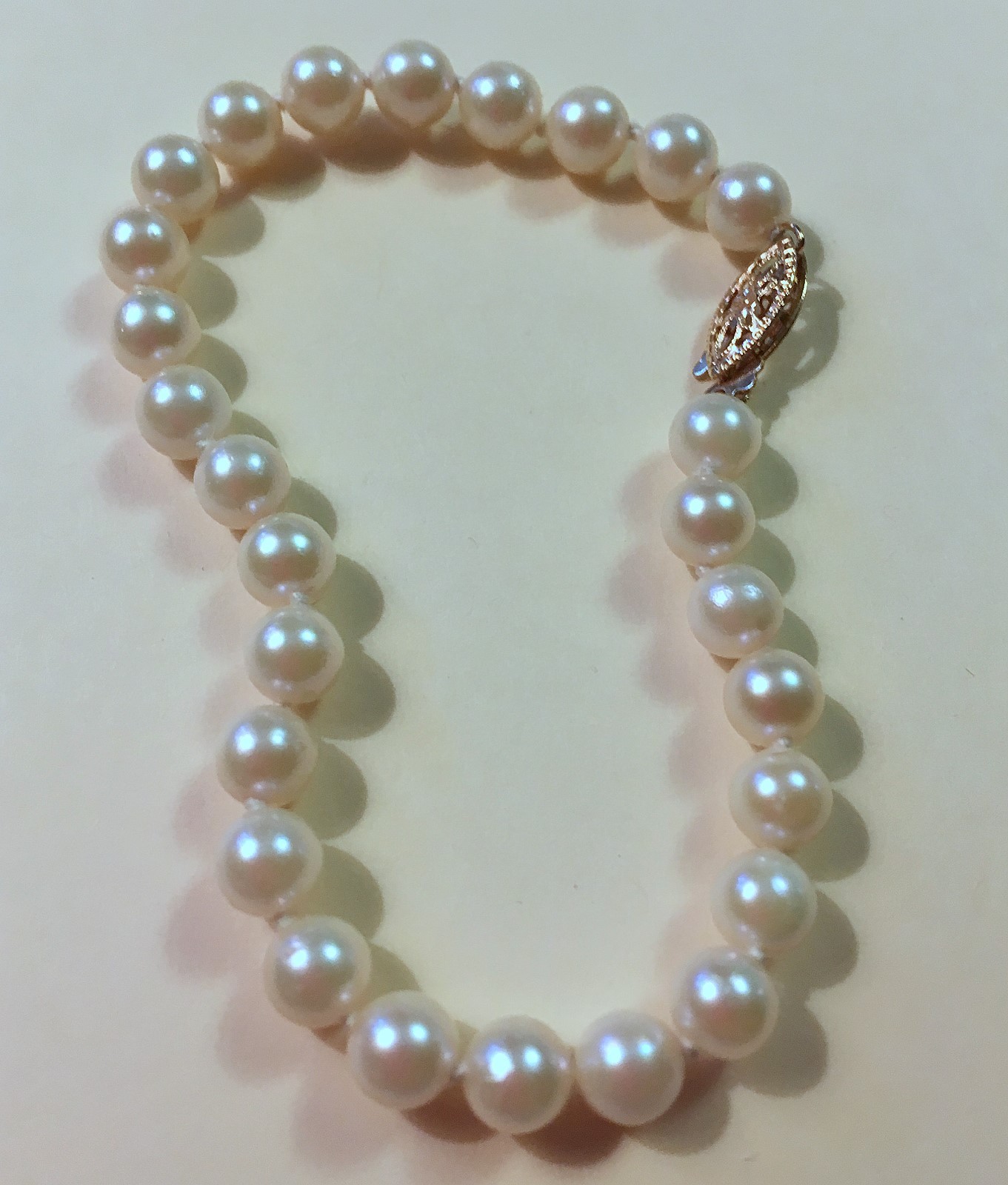 14K 7 INCH PEARL BRACELET