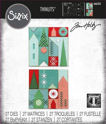 Sizzix Thinlits Dies By Tim Holtz 27/Pkg-Holiday Blocks