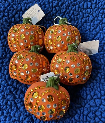 Bath And body Works Set Of 2 Pumpkin Gem Pocket Bac Clip On