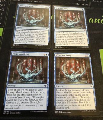 Write into Being X4 Fate Reforged Magic the Gathering MTG