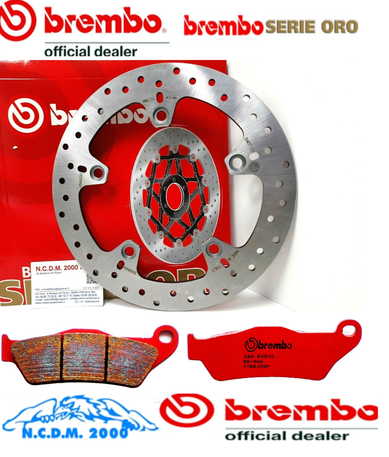 BREMBO Sinter Bremsbeläge SR – 18 Stück Set, Für BMW S 1000 R, S 1000 XR, R Ninet, R 1200 GS (2013–2022)