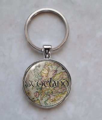 Choose a City Vintage Map Locations Keychain