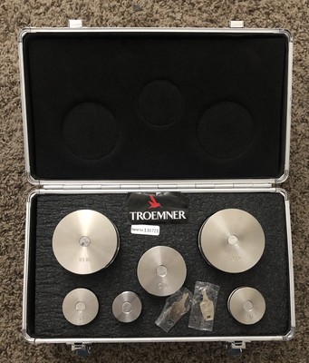 Metric Weight Set Nine Piece Calibration Weight Set Nine Weights in a Wooden Box 100g-1g