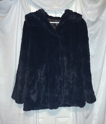 Stunning Women's Dennis By Dennis Basso Designer Faux Fur Coat Size Medium