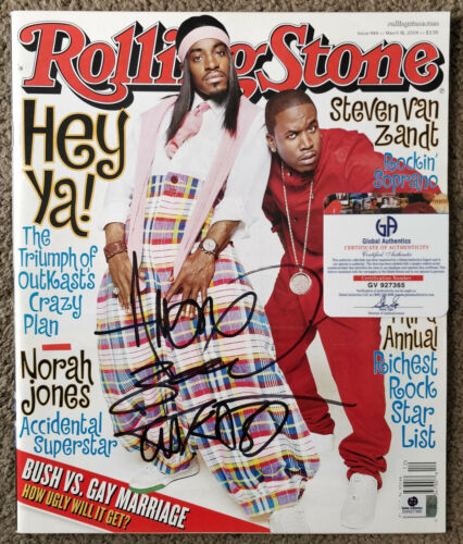 Andre 3000 OutKast Signed Rolling Stone Magazine 2004 Global Authentics