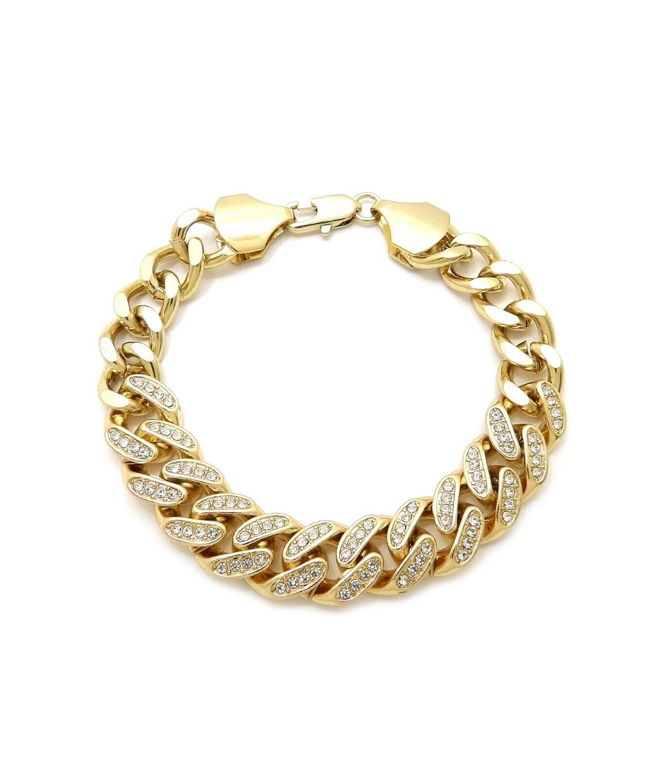 Men's Hip Hop Half Stone Filled 10mm, 12mm 8.25 Men's Hip Hop Half Stone Filled 10mm, 12mm 8.25