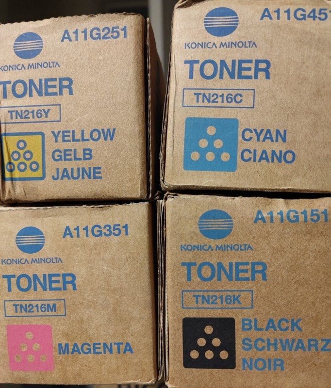  Toners Original Konica Minolta Tn-216 Bizhub C220 C280 Develop Ineo +220 +280