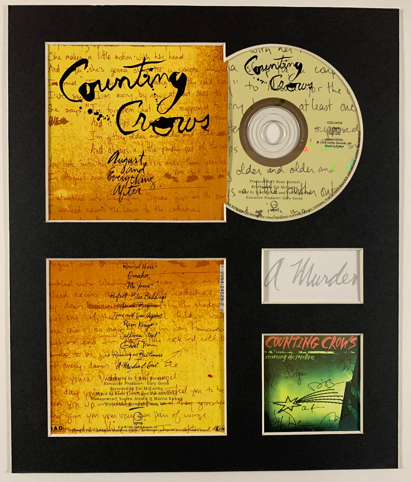 COUNTING CROWS - Signed Autographed - AUGUST & EVERYTHING