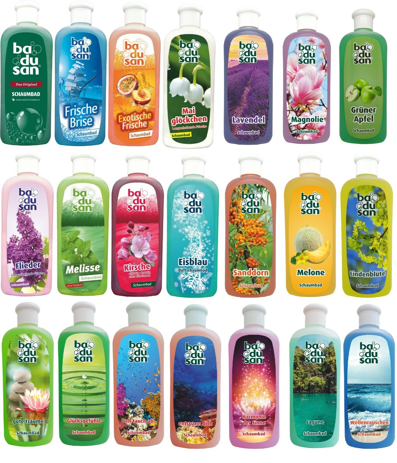 Badusan Schaumbad 500ml Ostprodukt 22 vers. Sorten DDR Badezusatz Duftbad