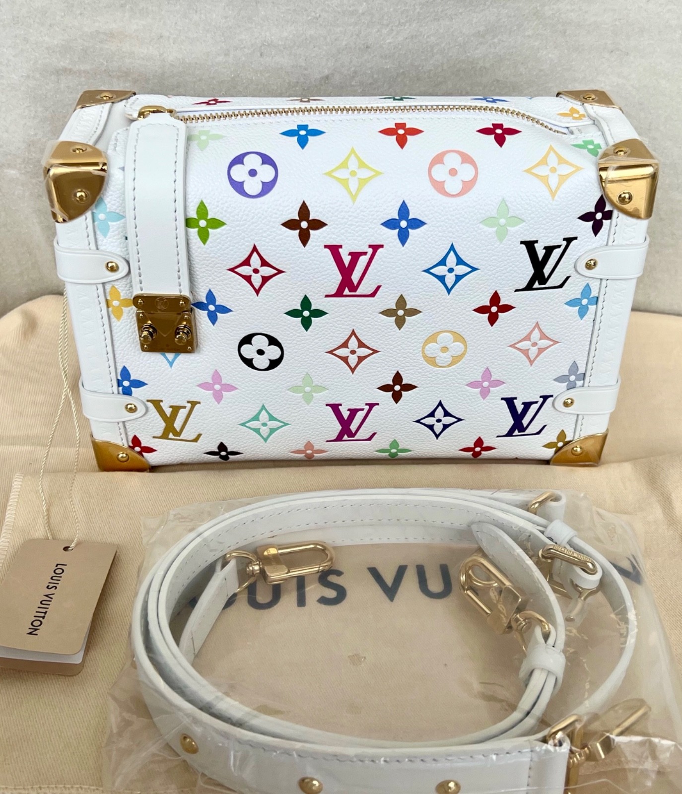 ラッピング・包装 Louis Vuitton neck less Louis Vuitton Virgil Abloh Blue Monogram Cloud Coated Canvas