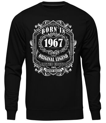 Born In Herren Männer Pullover | Gebrustag Party Sternzeichen Birthday 1960-1969