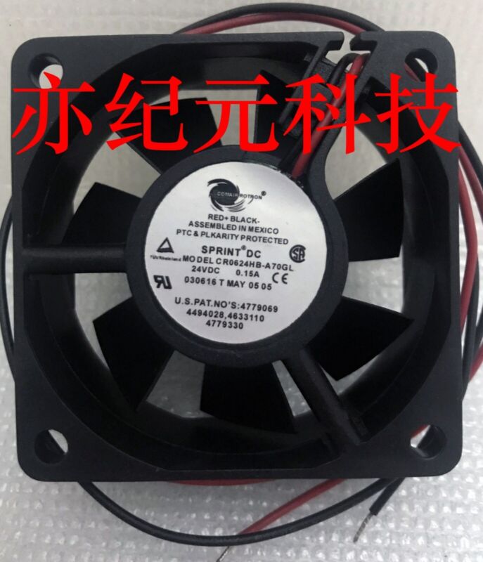 1 Pcs  Comair   Fan  Cr0624hb-a70gl  Dc 24v 0.15a 6025 6cm 2 Wire Cooling Fan