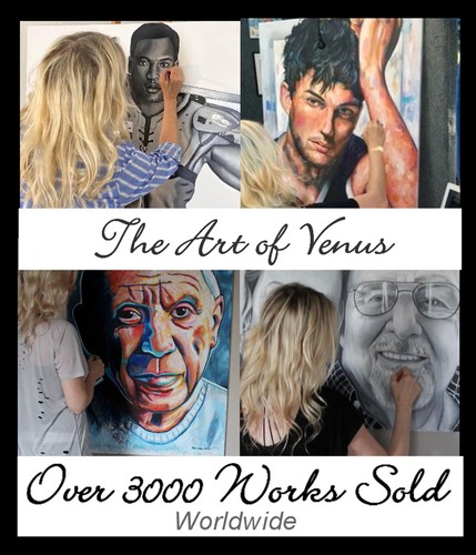 Original Painting Contemporary Impressionism Expressive Woman Night Sea Portrait