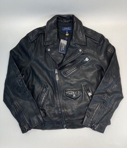 POLO RALPH LAUREN Men's Iconic Leather Motorcycle Jacket