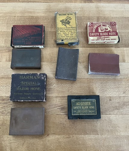 Safety Blade Hones Sharpeners Aloxite Harman Master Hone Nice