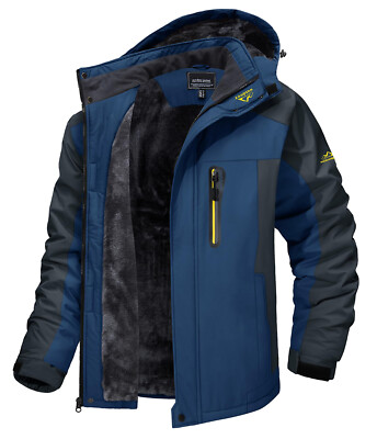 Men's Winter Ski Jacket Waterproof Snow Coat Snowboard Fleece Lining Warm Jacket