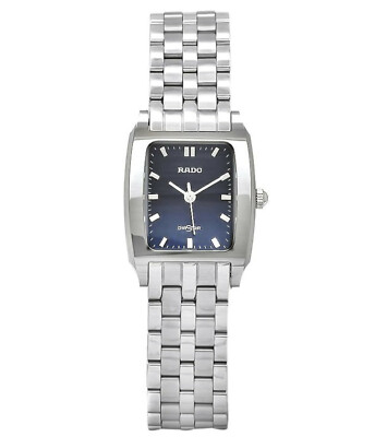 NEW Rado R18572233 Women's DiaStar Blue Square Dial Silver Analog