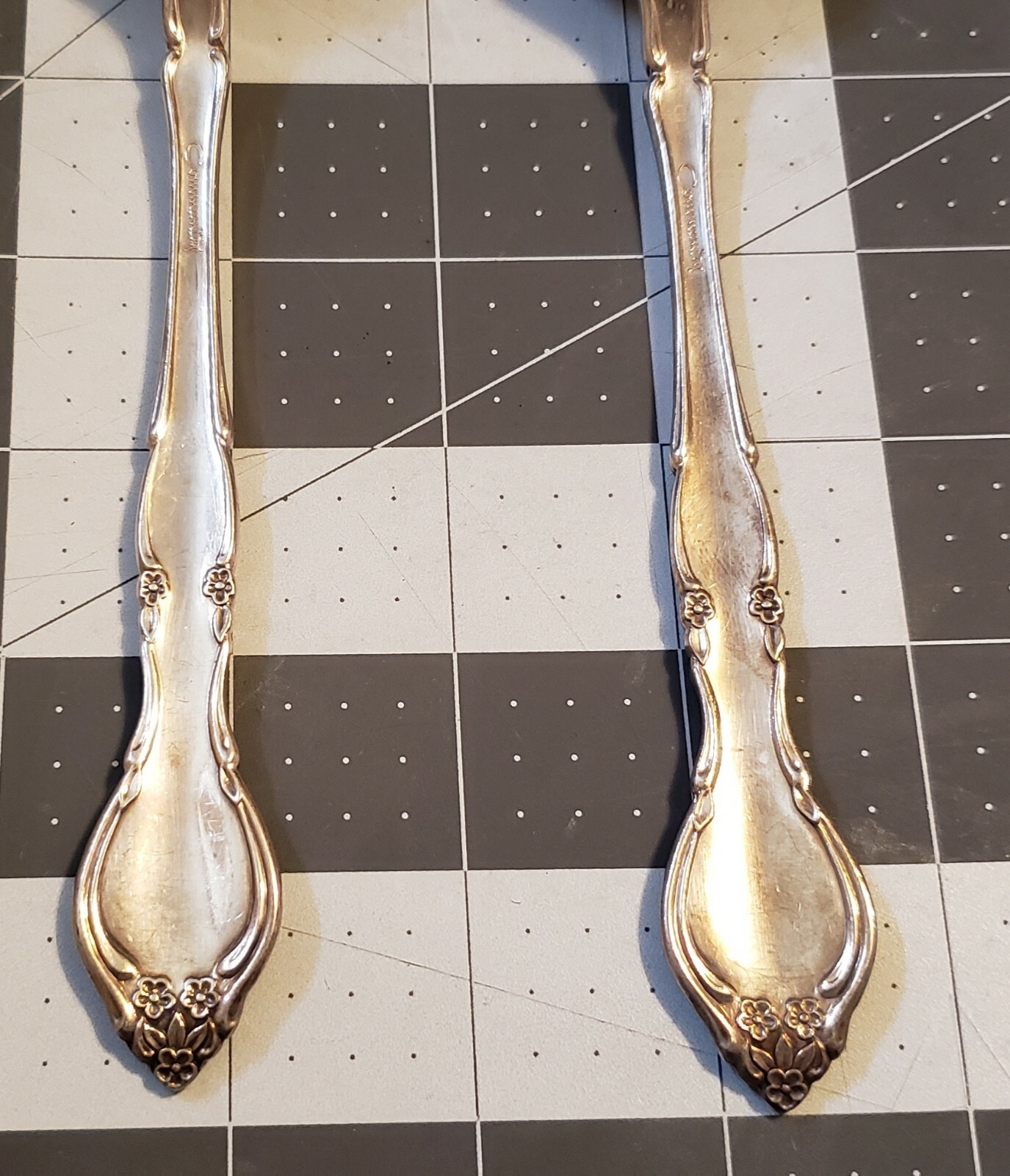 Set of 2 Community Serving Spoons Slotted Flatware Silverware Kitchen Utensil