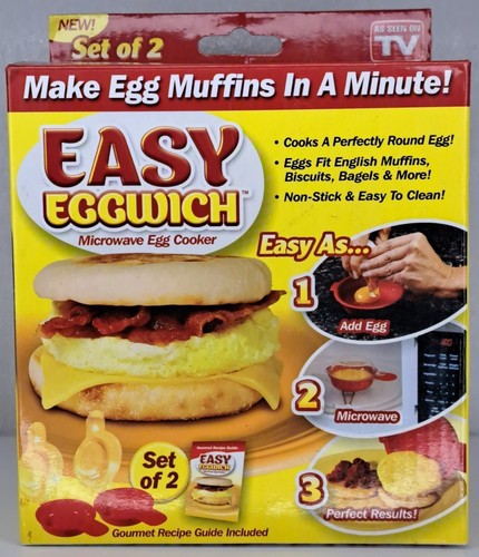 Easy Eggwich Microwave Egg Cooker New In Box As Seen On TV Set of Two