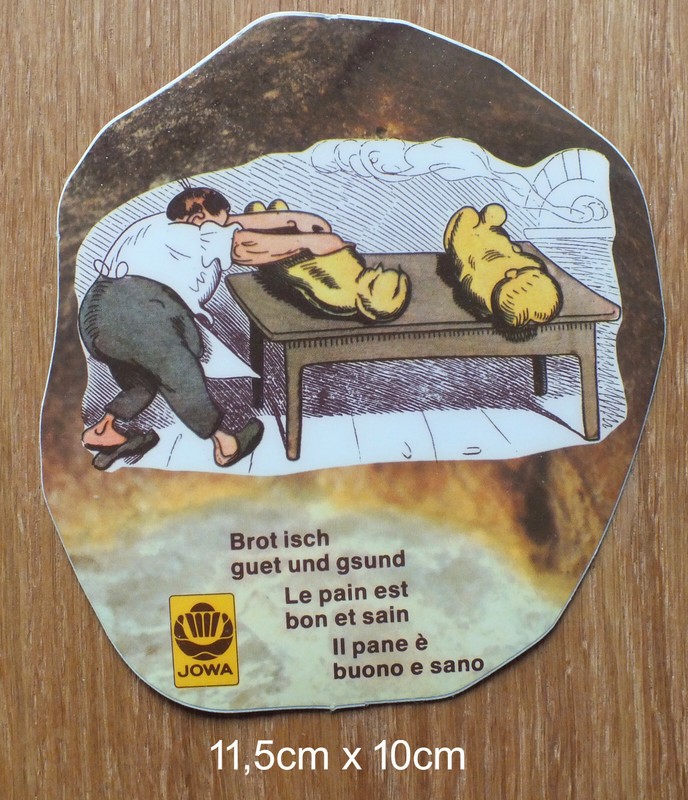  Alter Sticker Aufkleber Jowa Brot Pane Pain Werbung Schweiz  