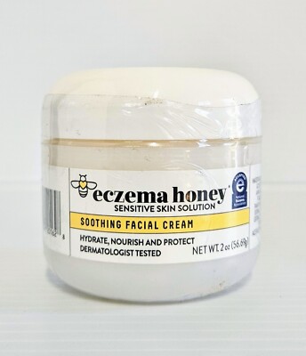 Eczema Honey Soothing Facial Cream Sensitive Skin Solution 2 oz SEALED
