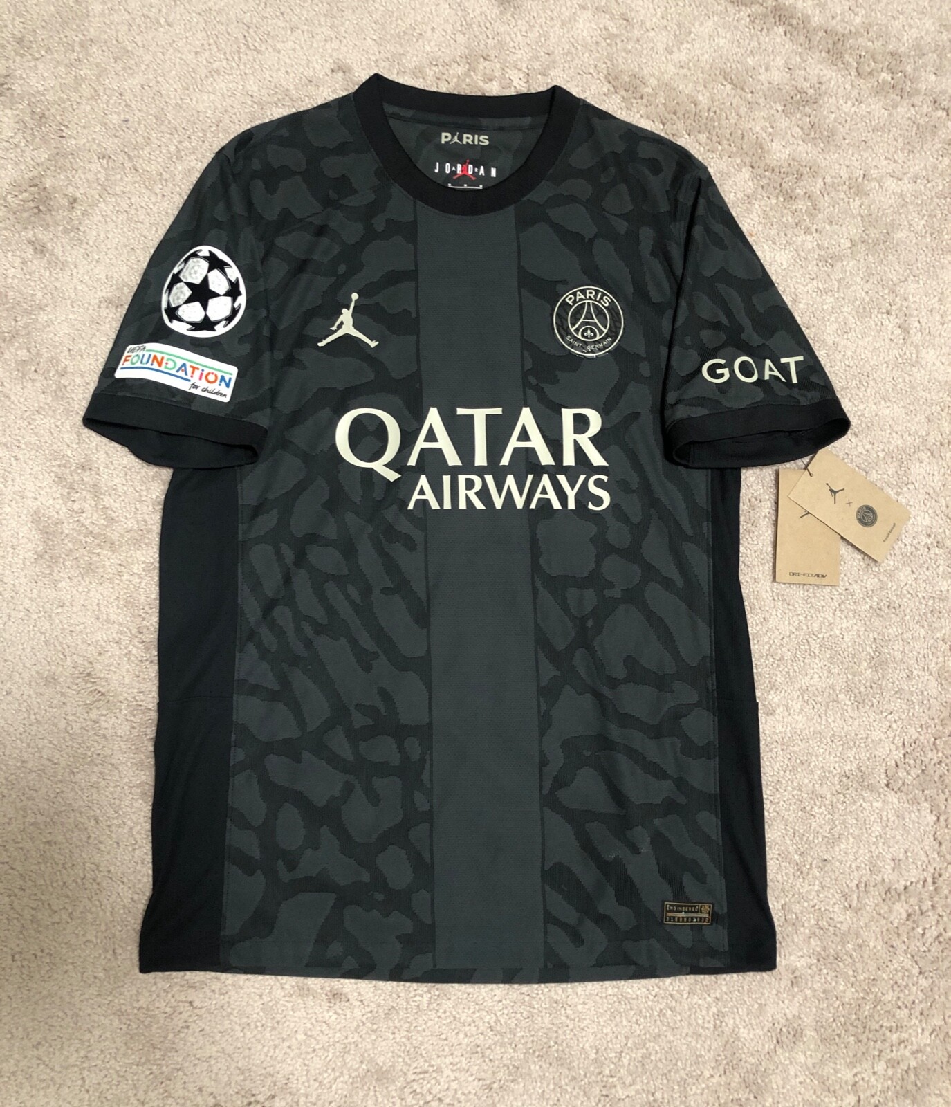 新品　NIKE JORDAN PSG ジャージ　ロング丈　ブラック×ピンク　L Jordan x PSG black UCL training technical tracksuit 2024/25