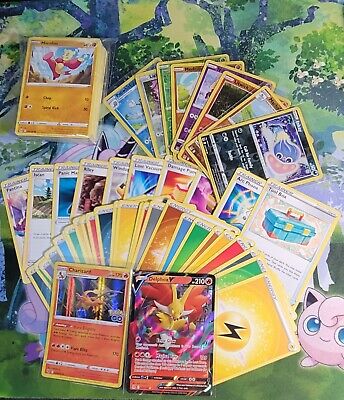 100 Card Pokemon Starter Deck V Holo Reverse TCG Trainer Pack Ultra Secret Rare