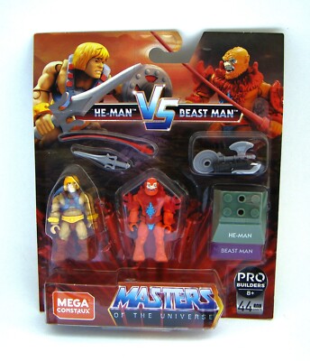 MEGA CONSTRUX   HE-MAN VS BEAST MAN - MASTERS OF THE UNIVERSE - NEW
