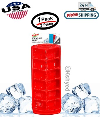 3 PCS Set Ice Cube Trays Home Smart Freezer & Dishwasher Safe, 12 Ice Cube Molds