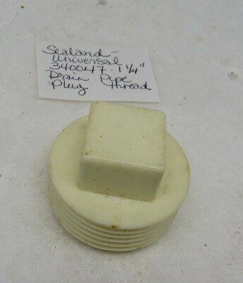 Sealand 340047 Drain Plug fits Universal 1-1/4'' Pipe Threading OBSOLETE NOS