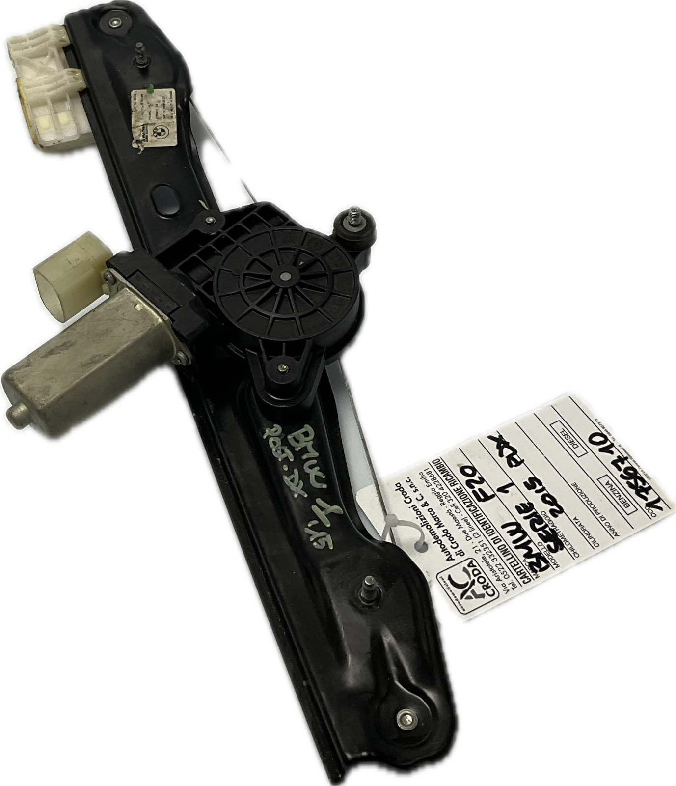 Alzavetro alzacristalli posteriore destro pdx post dx per BMW SERIE 1 F20