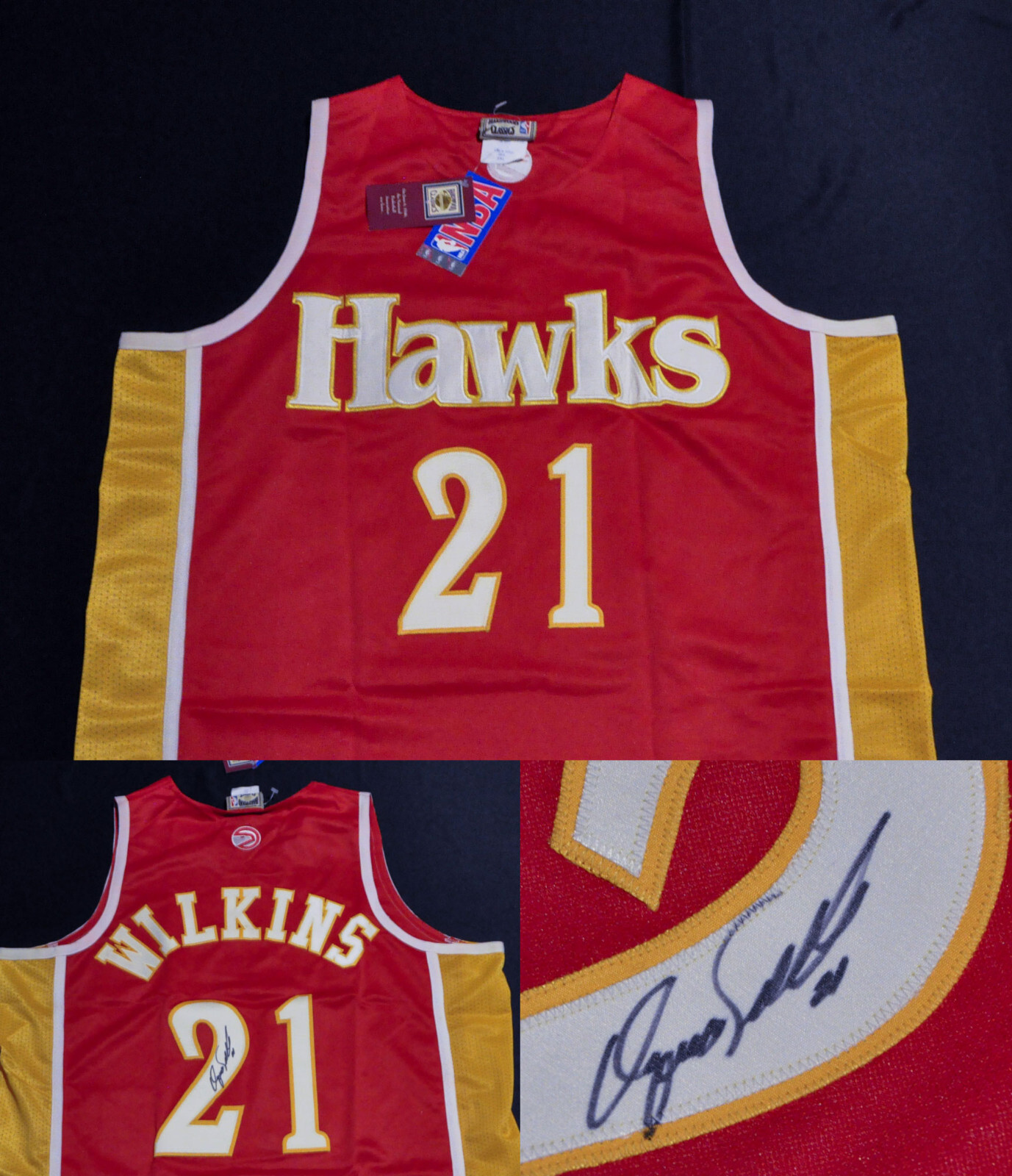 Dominique Wilkins Atlanta Hawks Majestic Jersey NBA HWC Sewn