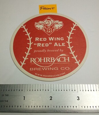 ROHRBACH BREWING CO of ROCHESTER NY ''RED WING ''RED'' ALE'' BEER COASTER
