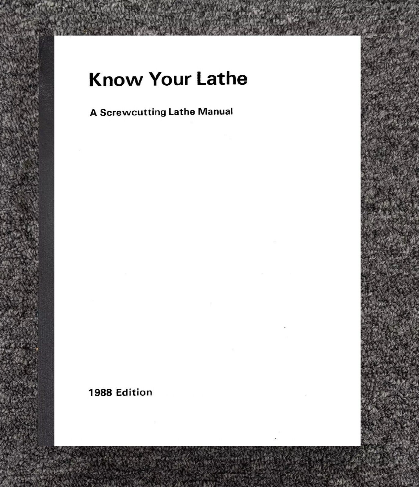Instruction Manual Fits Boxford Lathe - A Screwcutting Lathe