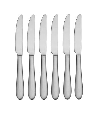 Oneida Vale Set of 6 Premium Stainless Steel Dinner Knives Silverware Flatware