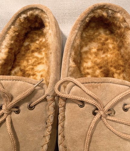 Old Friend Suede Leather Casual Dress Insulated Moccasin Loafers Used 9 5E