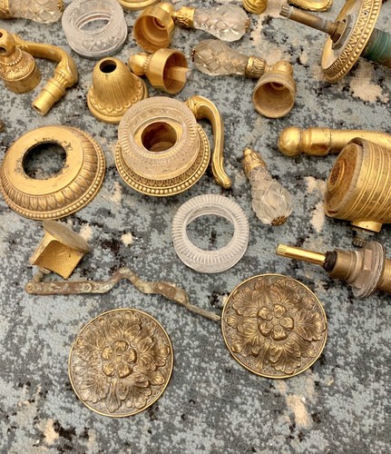 Lot Gold Crystal Bathroom Sherle Wagner Phylrich Part Faucet Robe Hooks Artistic