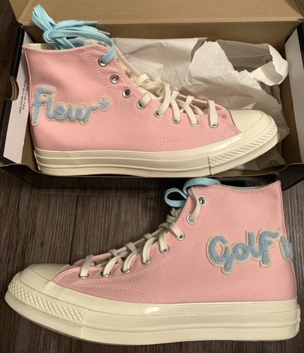 Pre owned 10 Us Golf Wang Le Fleur X Chuck 70 Pink Chenille Almond Blossom