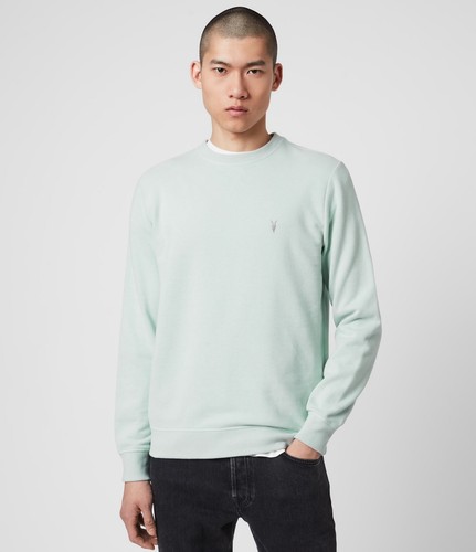 ALLSAINTS Raven Crew Sweatshirt XL Pullover Green Mint all saints