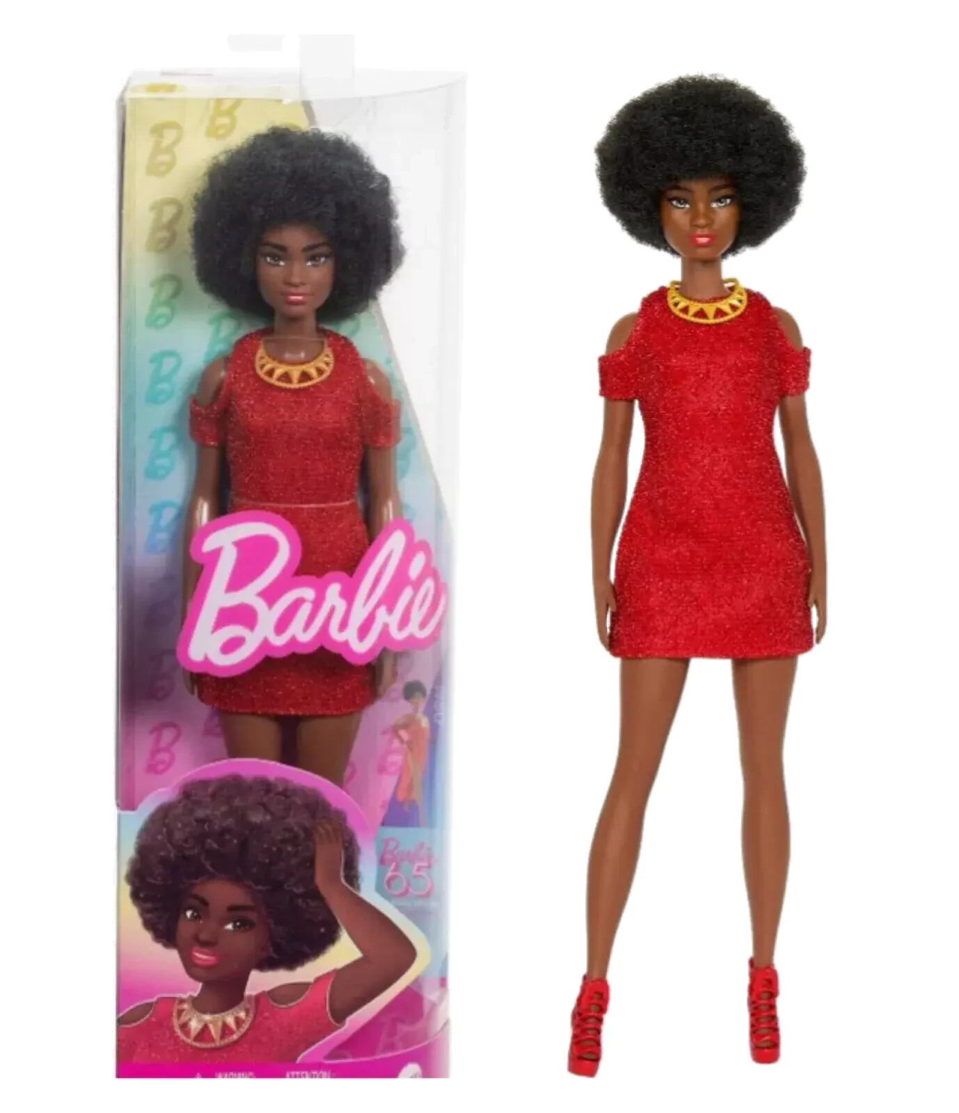 Barbie Fashionistas #221 Doll 65th Anniversary Black Hair