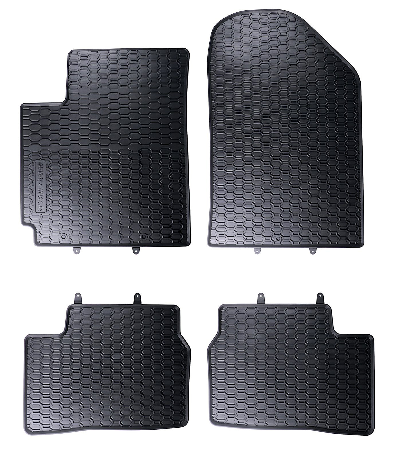 Kia Picanto 3 x Clips sur mesure Voiture Tapis de sol Bordure Bleu Bord 2010 To 2017
