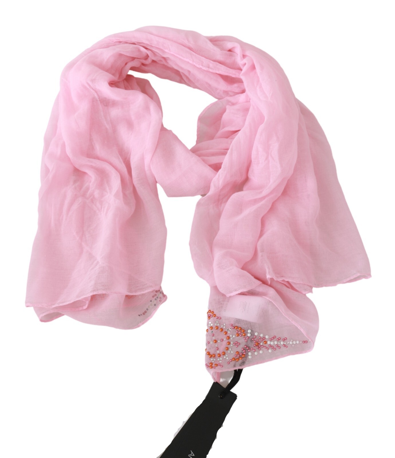 

ANNARITA N Шарф Розовый украшенный шаль с запахом Платок женский 100см x 180см 200 долларов США